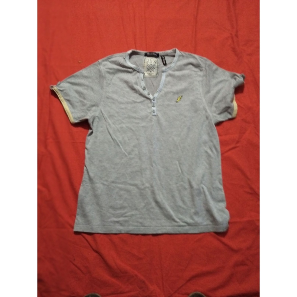 Criminal Damage T-Shirt Men's M Gray Embroidered detail